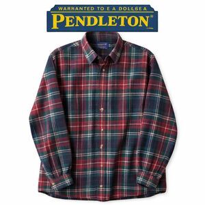 Vintage Pendleton Wool Flannel Shirt XXL Plaid Red Green Blu USA Classic Outdoor